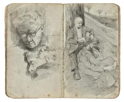 Carnet de dessins d'Arthur Goldschmidt, 1942-1945 - Collection du CHRD, fonds Georges-Arthur Goldschmidt, N° inv. Ar. 1626-73 © Pierre Verrier