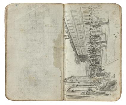 Carnet de dessins d'Arthur Goldschmidt, 1942-1945 - Collection du CHRD, fonds Georges-Arthur Goldschmidt, N° inv. Ar. 1626-73 © Pierre Verrier