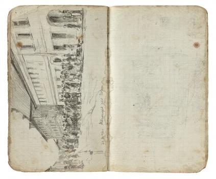 Carnet de dessins d'Arthur Goldschmidt, 1942-1945 - Collection du CHRD, fonds Georges-Arthur Goldschmidt, N° inv. Ar. 1626-73 © Pierre Verrier