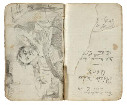 Carnet de dessins d'Arthur Goldschmidt, 1942-1945 - Collection du CHRD, fonds Georges-Arthur Goldschmidt, N° inv. Ar. 1626-73 © Pierre Verrier