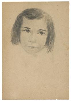 "Portrait d'un enfant" par Arthur Goldschmidt, 1942-45 - Collection du CHRD, fonds Georges-Arthur Goldschmidt, N° Inv. Ar. 1626-45 © Pierre Verrier