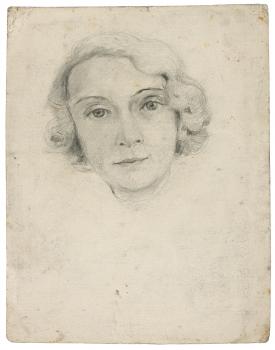 "Portrait d'une femme" par Arthur Goldschmidt, 1942-45 - Collection du CHRD, fonds Georges-Arthur Goldschmidt, N° Inv. Ar. 1626-17 © Pierre Verrier