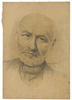 "Portrait d'homme" par Arthur Goldschmidt, 1942-1945 - Collection du CHRD, fonds Georges-Arthur Goldschmidt, N° Inv. Ar. 1626-2 © Pierre Verrier