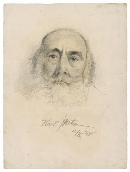 "Portrait d'un homme" par Arthur Goldschmidt, 1944 - Collection du CHRD, fonds Georges-Arthur Goldschmidt, N° Inv. Ar. 1626-10 © Pierre Verrier