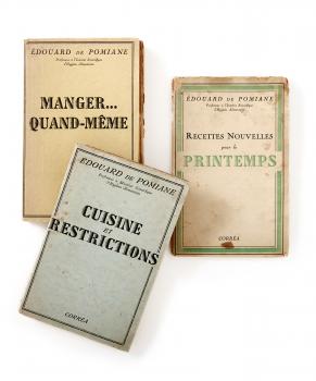 Ouvrages d’Édouard de Pomiane, 1940 et 1941 - Collection Bernard Le Marec © Pierre Verrier