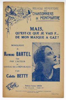 Partition musicale "Mais qu'est-ce que je vais F... de mon masque à gaz"
