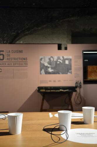 Exposition "Les jours sans. L'alimentation en temps de guerre" en 2017 au © CHRD