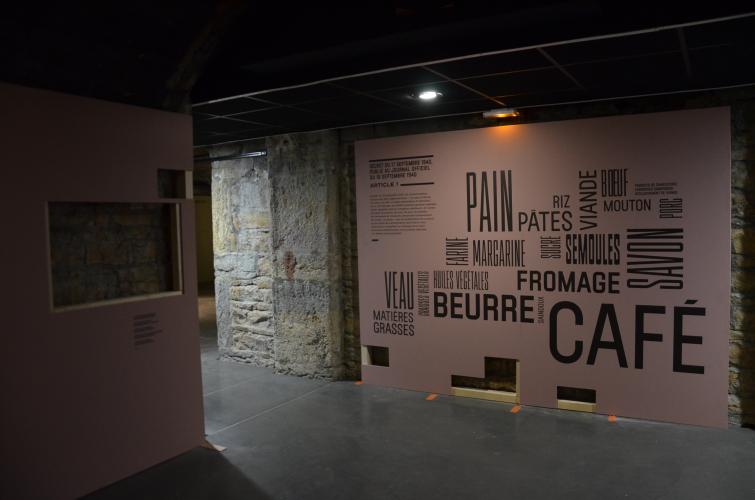 Exposition "Les jours sans. L'alimentation en temps de guerre" en 2017 au © CHRD