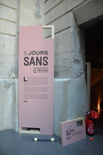 Exposition "Les jours sans. L'alimentation en temps de guerre" en 2017 au © CHRD