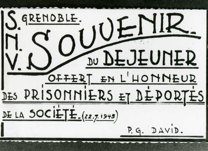 Déjeuner en l’honneur des PG et déportés de l’usine de la Viscose à Échirolles - © Collection du Musée de la Viscose d'Échirolles