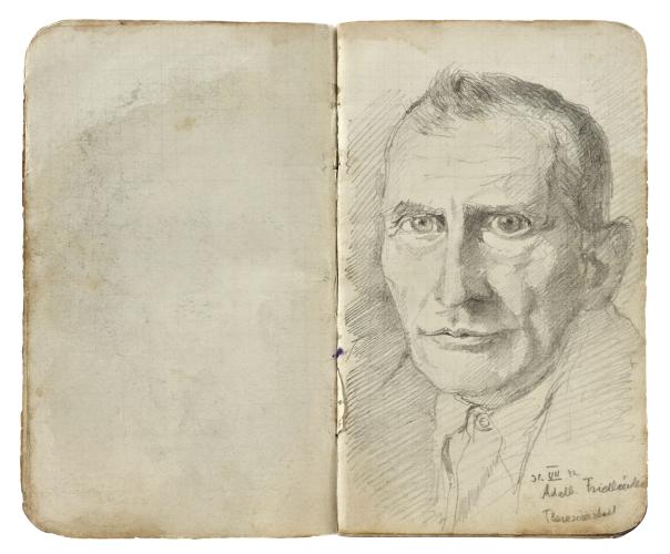 Carnet de dessins d'Arthur Goldschmidt, 1942-1945 - Collection du CHRD, fonds Georges-Arthur Goldschmidt, N° inv. Ar. 1626-73 © Pierre Verrier