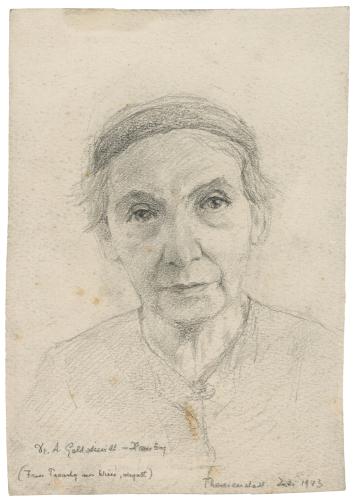 "Portrait de Madame Parashy" par Arthur Goldschmidt, 1943 - Collection du CHRD , fonds Georges-Arthur Goldschmidt, N° Inv. Ar. 1626-19 © Pierre Verrier