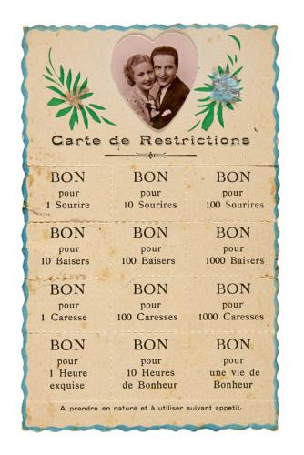Carte postale de restrictions - Collection Bernard Le Marec © Pierre Verrier