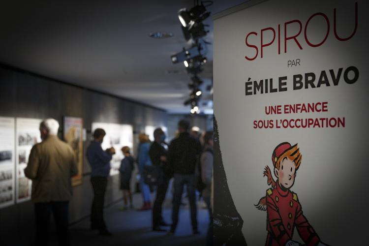 Exposition "Spirou par Émile Bravo" du 27 octobre 2021 au 2 janvier 2022 au CHRD © Photo Philippe Somnolet, 2021