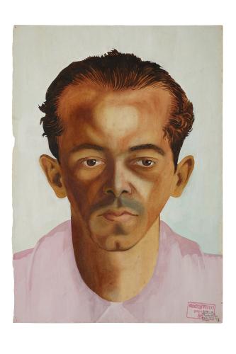 Jean Billon, prisonnier de guerre, Anonyme, 1941, Gouache sur papier portant tampon du stalag VIIIC (Sagan, Pologne) © Photo Pierre Verrier - Collection du CHRD, Ar. 1196-44