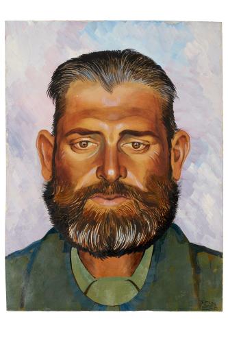 Jean Billon, prisonnier de guerre, Matricule 45.039, Paris, artisan, sans date, Gouache sur papier portant tampon du stalag VIIIC (Sagan, Pologne) © Photo Pierre Verrier - Collection du CHRD, Ar. 1196-65