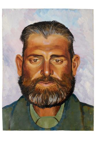 Jean Billon, prisonnier de guerre, Matricule 45.039, Paris, artisan, sans date, Gouache sur papier portant tampon du stalag VIIIC (Sagan, Pologne) © Photo Pierre Verrier - Collection du CHRD, Ar. 1196-65