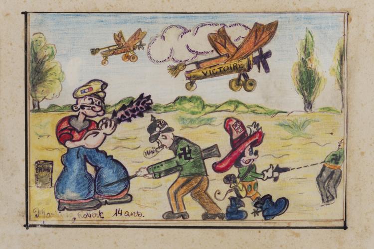 Scènes de la Résistance imaginées par les jeunes de l’Empire, juin 1944