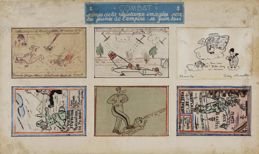 Scènes de la Résistance imaginées par les jeunes de l’Empire, juin 1944