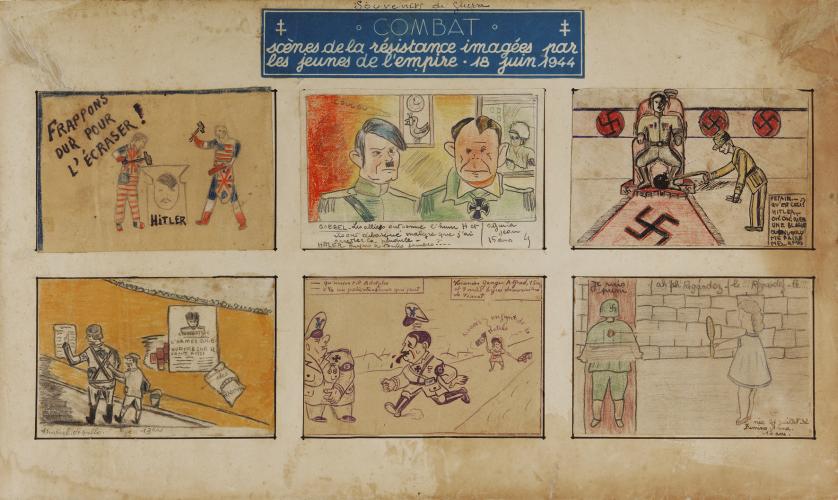 Scènes de la Résistance imaginées par les jeunes de l’Empire, juin 1944
