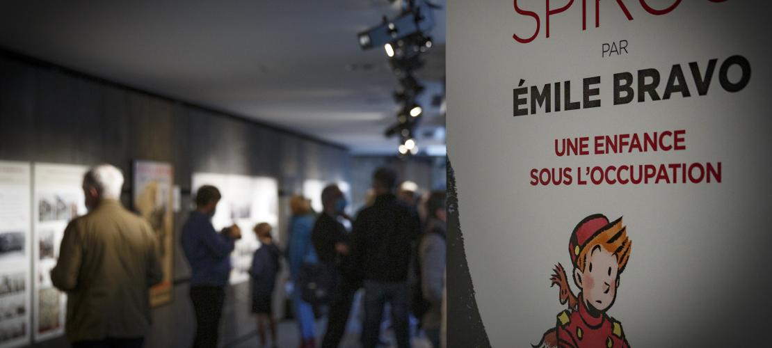 Exposition "Spirou par Émile Bravo" du 27 octobre 2021 au 2 janvier 2022 au CHRD © Photo Philippe Somnolet, 2021