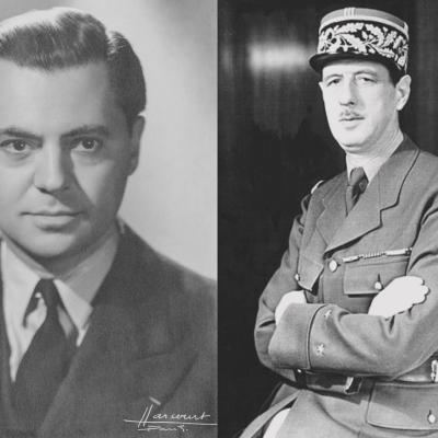 Portraits Jean Moulin et Charles e Gaulle