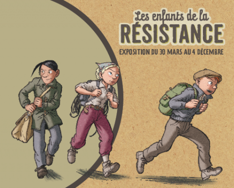 Affiche de l'exposition "Les enfants de la Résistance" présentée du 30 mars au 4 décembre 2022 au CHRD