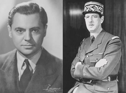 Portraits Jean Moulin et Charles e Gaulle